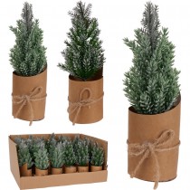 DÉCO SAPIN FINI FÉÉRIQUE CACHE TRONC KRAFT 16CM