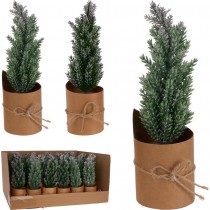 D&Eacute;CO SAPIN FINI F&Eacute;&Eacute;RIQUE CACHE TRONC KRAFT 21CM