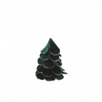 D&Eacute;CO SAPIN PAILLETT&Eacute; VELOURS 10X12CM VERT ANGLAIS