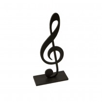 DÉCO TABLE NOTE DE MUSIQUE BOIS 9X18X4CM NOIR