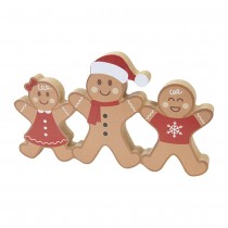 DÉCO TRIO BONHOMME PAIN D\'EPICE BOIS 10.5X18X1.5CM