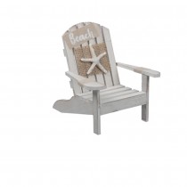 DÉCORATION BOIS FAUTEUIL PLAGE 16X13X19CM NATURE
