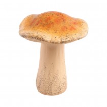 DÉCORATION CHAMPIGNON TERRE CUITE 10.6X12.4CM BRUN