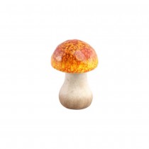 DÉCORATION CHAMPIGNON TERRE CUITE 6X8.5CM ORANGE