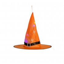 DÉCORATION CHAPEAU SORCIÈRE LUMINEUX 38CM