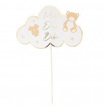 DÉCORATION GÂTEAU NUAGE DOUX BÉBÉ 16X14CM