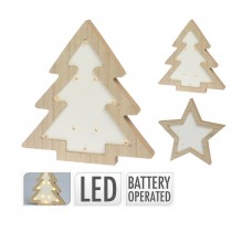 DÉCORATION LUMINEUSE 10 LED BLANC CHAUD BOIS