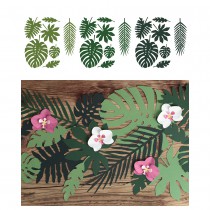 DÉCORATIONS ALOHA FEUILLES TROPICALES 21PC