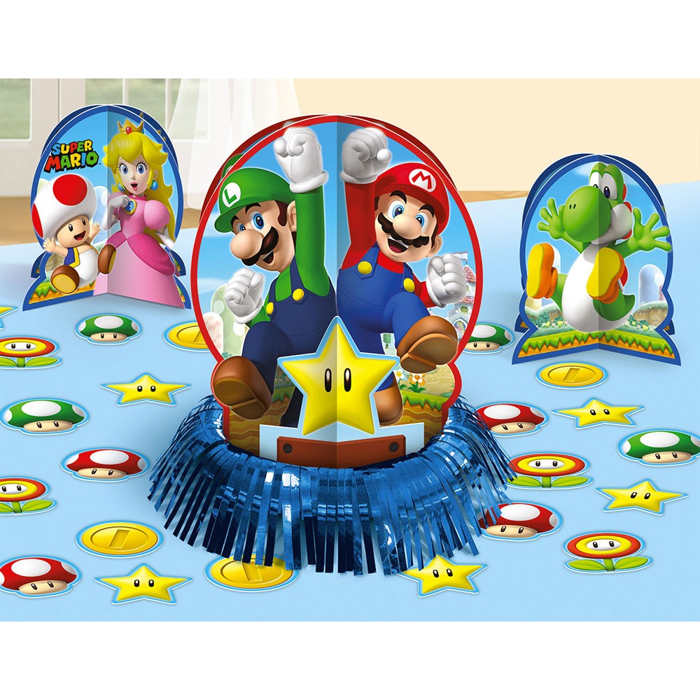 Décoration de Fête de Super Mario, Decoration Anniversaire Super
