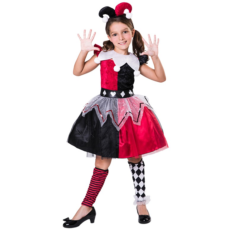 Déguisement arlequin halloween - Fille - 10/12 ans (140 à 152 cm)