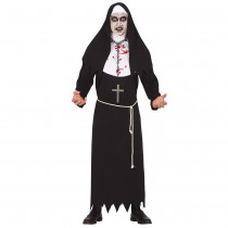 DÉGUISEMENT BONNE SŒUR NONNE ENSANGLANTÉ HOMME