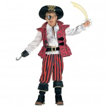 DÉGUISEMENT CAPITAINE PIRATE ROUGE GARÇON