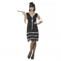 DÉGUISEMENT CHARLESTON ROBE GATSBY NOIR ADULTE