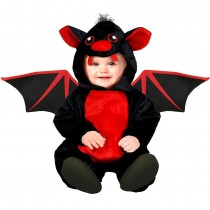 DÉGUISEMENT CHAUVE-SOURIS COMBI AILES ROUGE BÉBÉ