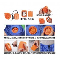 DÉGUISEMENT COSTUME GONFLABLE REQUIN BLEU ADULTE