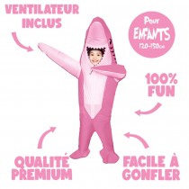DÉGUISEMENT COSTUME GONFLABLE REQUIN ROSE ENFANT