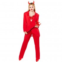 DÉGUISEMENT DIABLE COSTUME ROUGE FEU ADULTE