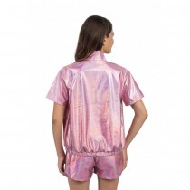 DÉGUISEMENT ENSEMBLE VESTE SHORT IRISÉ ROSE FEMME