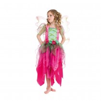 DÉGUISEMENT FÉE FLEUR FUCHSIA VERT FILLE