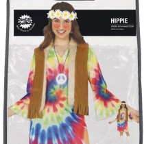 DÉGUISEMENT GILET ROBE TIE-DYE HIPPIE FEMME