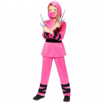 DÉGUISEMENT GUERRIER JAPON ROSE ENFANT