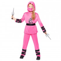 DÉGUISEMENT GUERRIER JAPON ROSE ENFANT