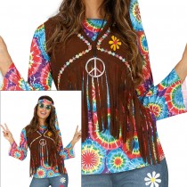 DÉGUISEMENT HIPPIE FLOWER POWER FEMME