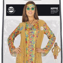 DÉGUISEMENT HIPPIE GILET BANDEAU ROBE FEMME