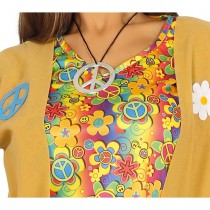 DÉGUISEMENT HIPPIE GILET BANDEAU ROBE FEMME