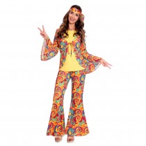 DÉGUISEMENT HIPPIE ORANGE FEMME