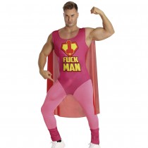 DÉGUISEMENT HUMOUR FUCK MAN SUPER-HÉROS ROSE HOMME