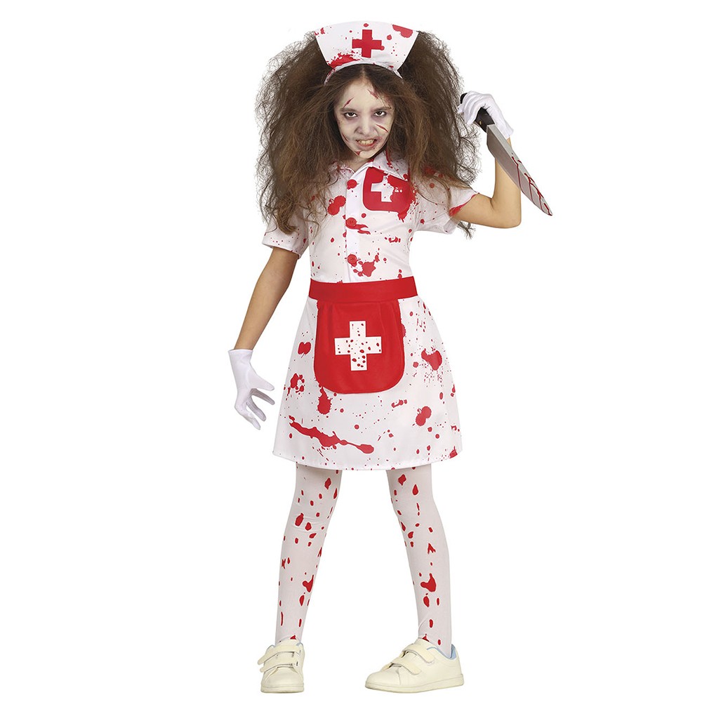 Vente déguisement enfant princesse zombie halloween ensanglanté fille