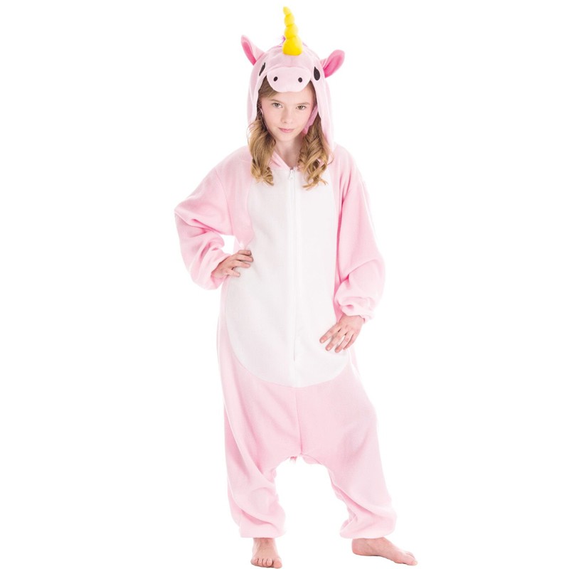 Costume de licorne, Pyjama Licorne Rose, Fille, 3-4 ans, Costume de  carnaval