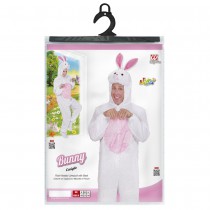 DÉGUISEMENT LAPIN PELUCHE COMBI BLANCHE ADULTE