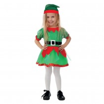 DÉGUISEMENT LUTIN PÈRE NOËL ROBE TUTU VERT FILLE
