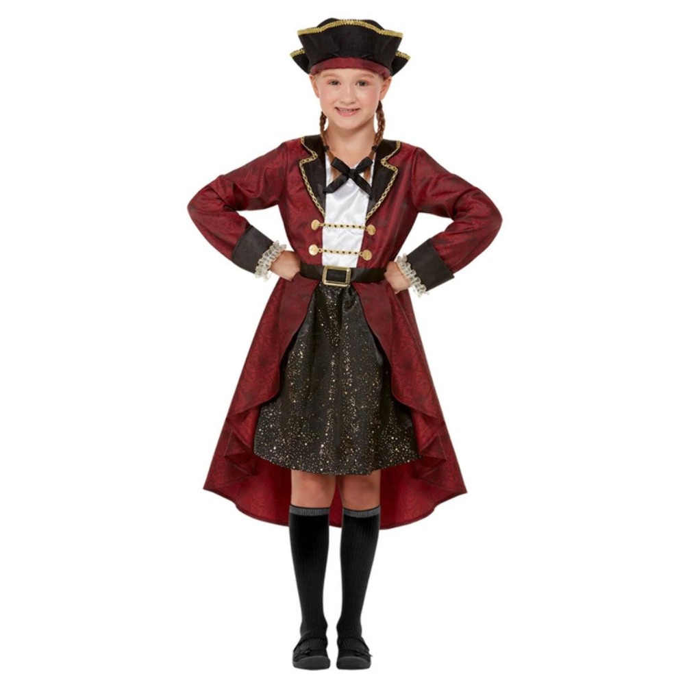 Déguisement de Pirate Fille, Taille 4-6 Ans Déguisement 7-9 Ans