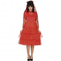 DÉGUISEMENT MARIÉE GOTHIQUE ROBE ROUGE FEMME