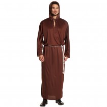 DÉGUISEMENT MOINE ROBE MARRON FRÈRE MÉDIÉVAL HOMME