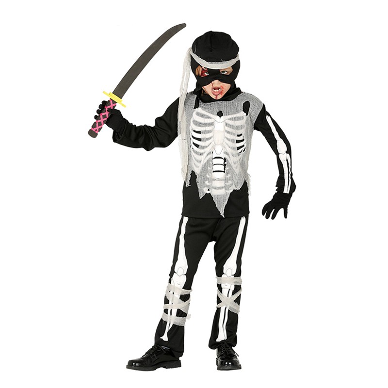 Ninja squelette 7/9 ans - Déguisement garçon pas cher 
