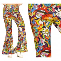 DÉGUISEMENT PANTALON HIPPIE PEACE LOVE FEMME