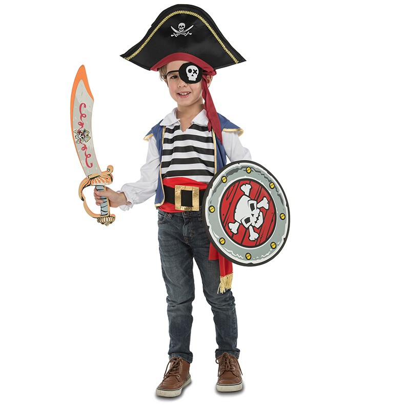 Déguisement - Pirate - 3-4 ans - Déguisements pour Enfant - Se déguiser et  se maquiller - Fêtes et anniversaires