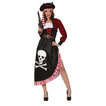 DÉGUISEMENT PIRATE ROBE ASYMÉTRIQUE FEMME