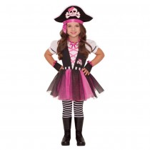 DÉGUISEMENT PIRATE ROBE ROSE FILLE