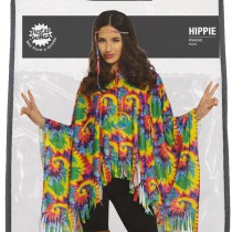 DÉGUISEMENT PONCHO BANDEAU TRESSES HIPPIE FEMME