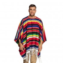 DÉGUISEMENT PONCHO MULTICOLORE MEXIQUE ADULTE