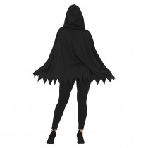 DÉGUISEMENT PONCHO SQUELETTE HUMAIN FEMME