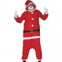 DÉGUISEMENT PYJAMA COMBINAISON PÈRE NOËL ADULTE