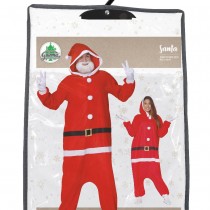 DÉGUISEMENT PYJAMA COMBINAISON PÈRE NOËL ADULTE