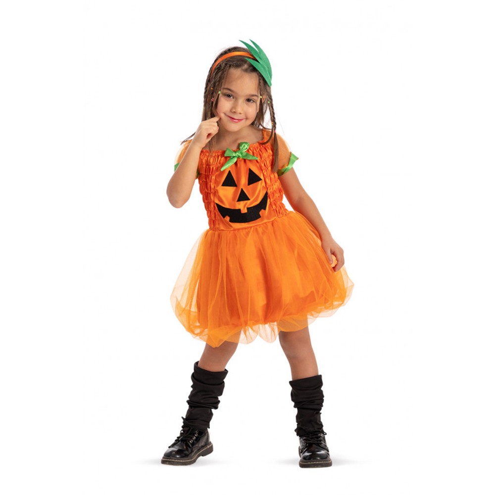 Costume Halloween fille 3 à 4 ans robe citrouille REF/92379