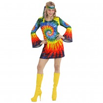 DÉGUISEMENT ROBE HIPPIE PSYCHÉDÉLIQUE FEMME